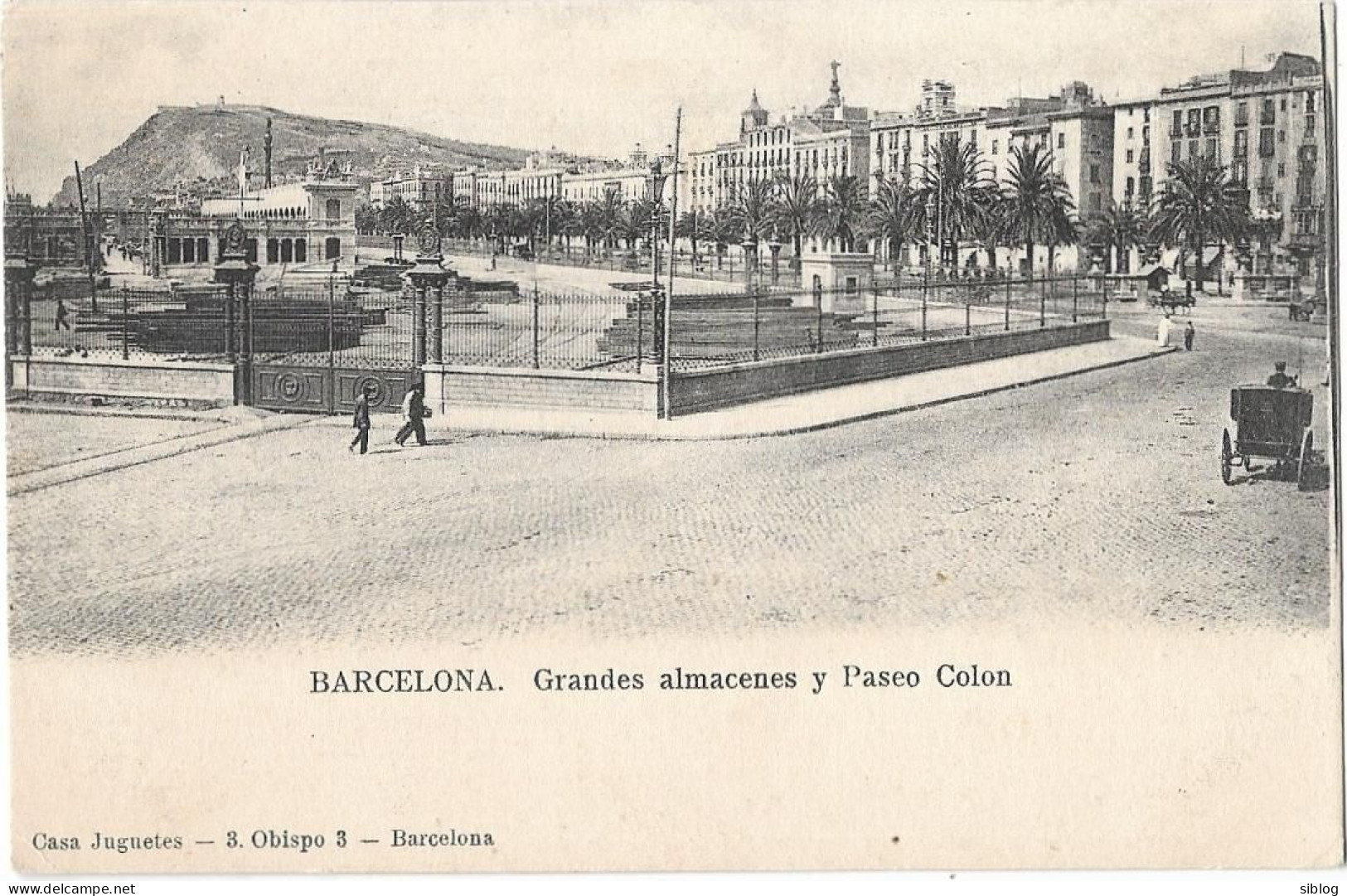 CPA - BARCELONA - Grandes Almacenes Y Paseo Colon - Barcelona