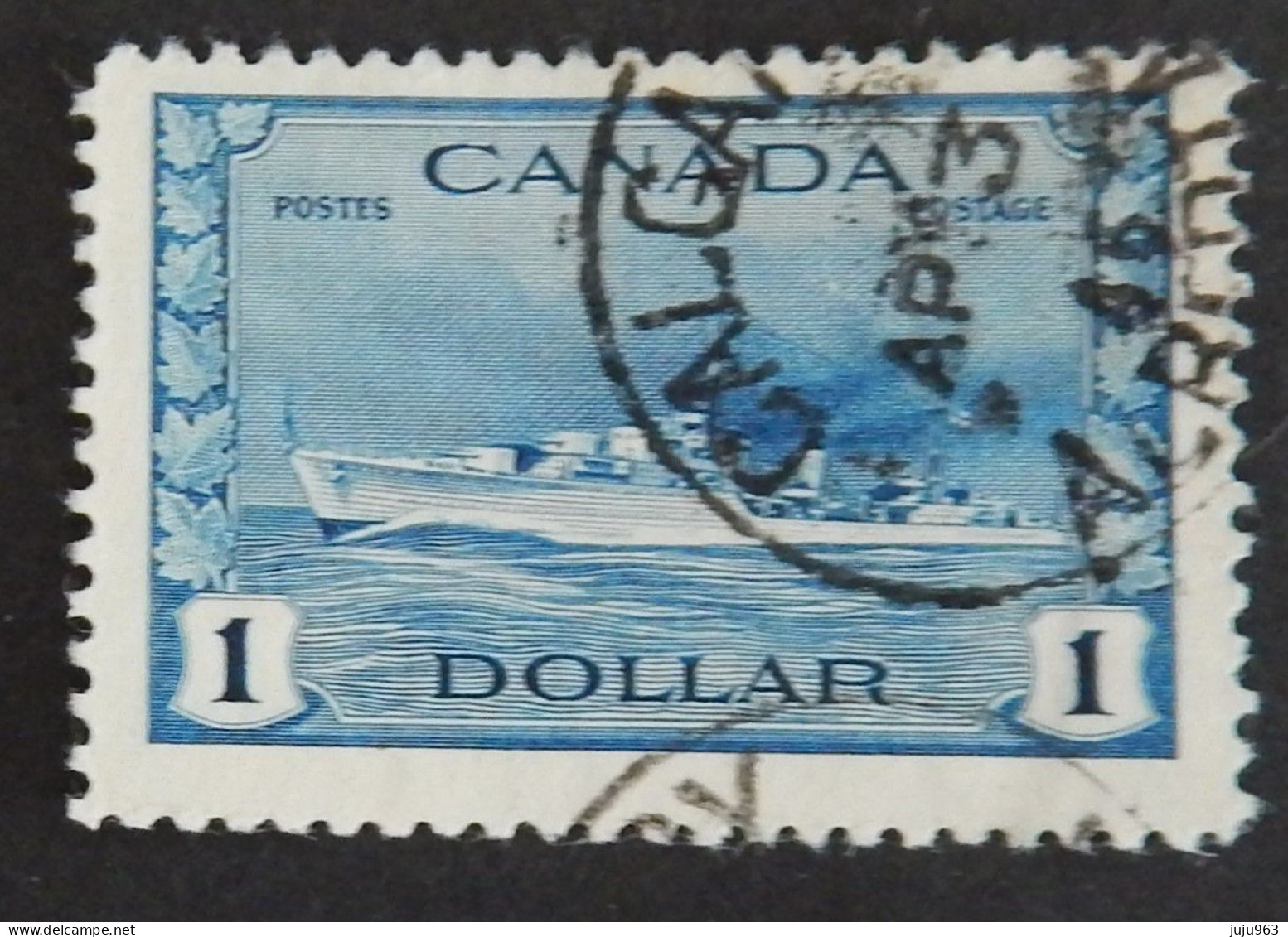 CANADA YT 218 OBLITÉRÉ "DESTROYER IROQUOIS" ANNÉES 1943/1948 - Used Stamps