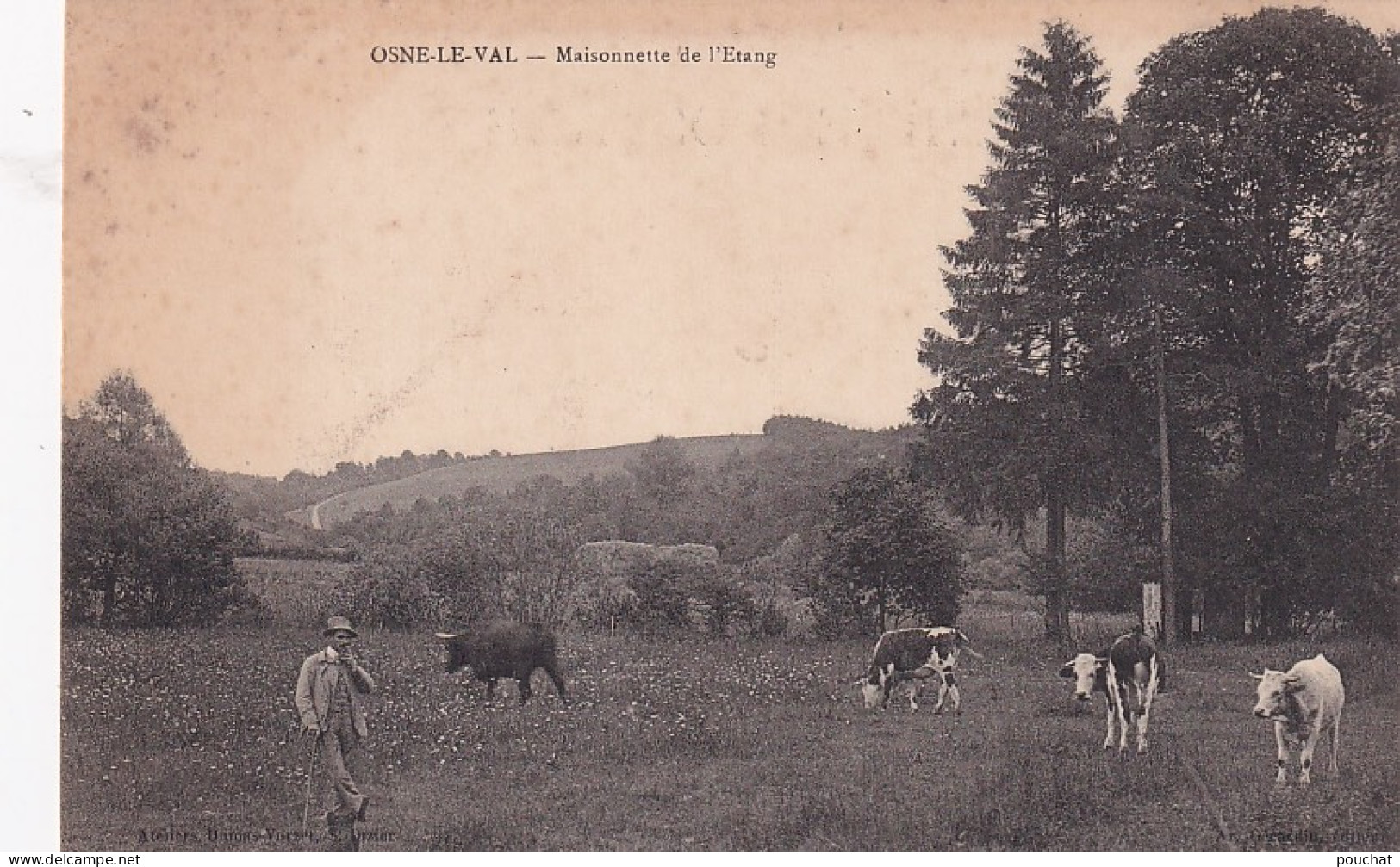 XU Nw-(52) OSNE LE VAL - MAISONNETTE DE L'ETANG - TROUPEAU DE VACHES AUX PATURAGES - Sonstige & Ohne Zuordnung