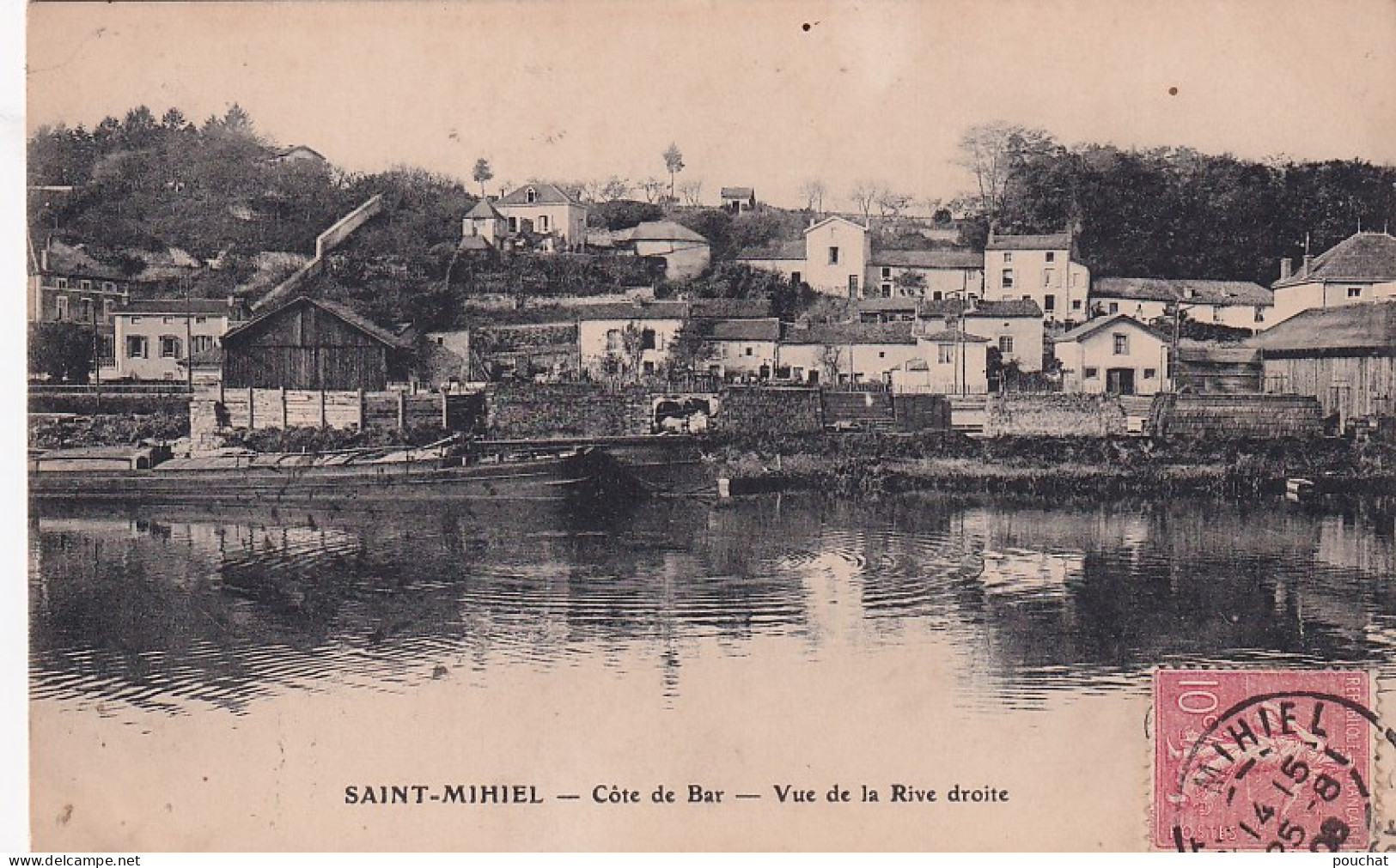 XU Nw-(55) SAINT MIHIEL - COTE DE BAR - VUE DE LA RIVE DROITE - PENICHE - Saint Mihiel