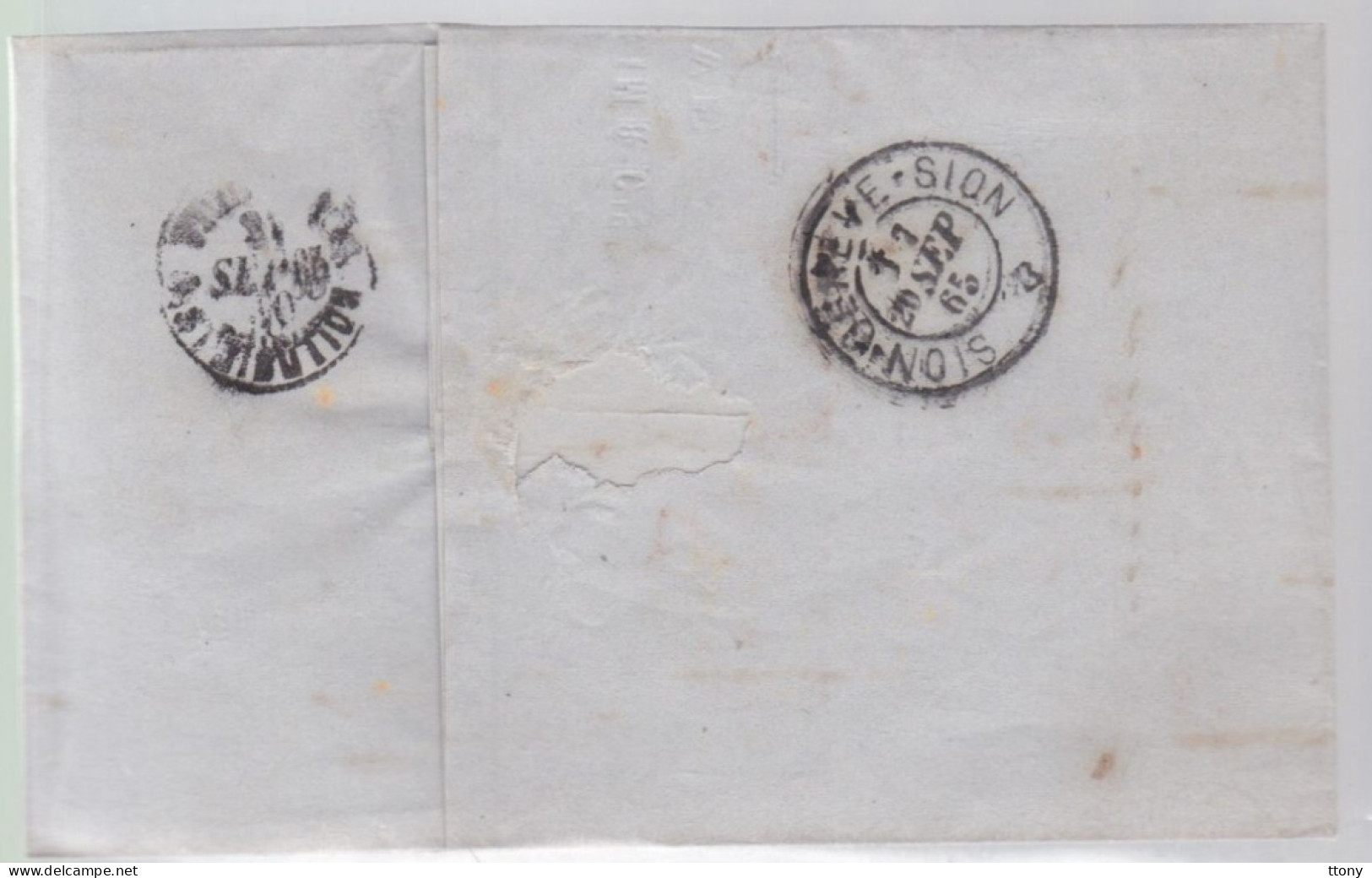 Un Timbre N° 31  10 C  Franco  Suisse  Sur Lettre   Facture   1865   Destination Fribourg - Lettres & Documents