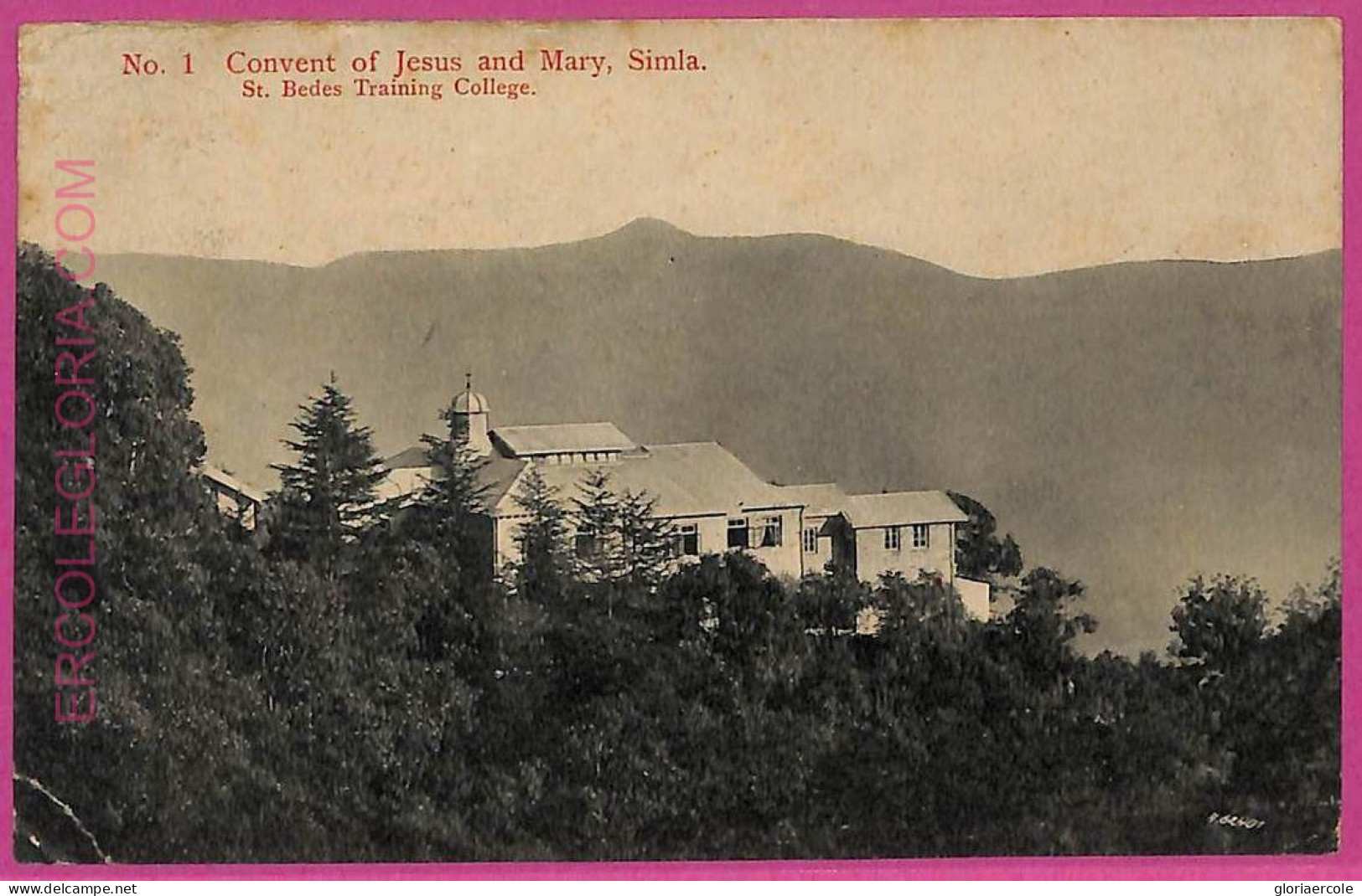 Ag3650 - INDIA - VINTAGE POSTCARD - Simla, Convent Of Jesus And Mary - 1915 - India