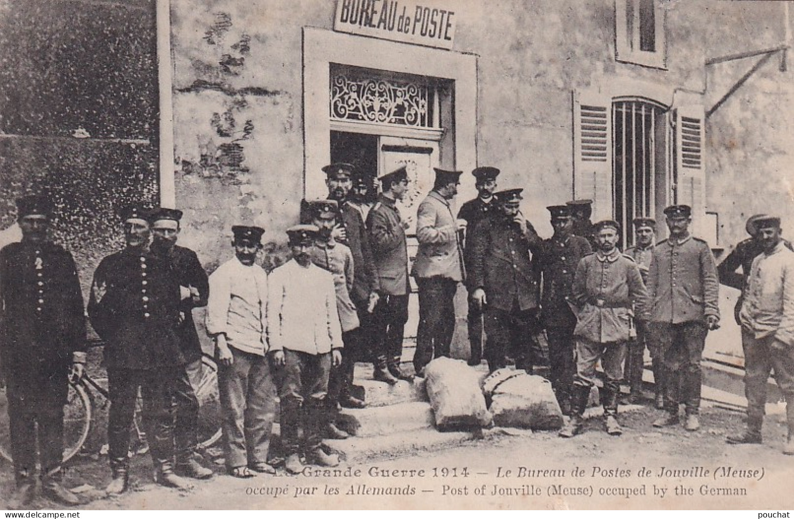 XU Nw-(55) GUERRE 1914 - LE BUREAU DE POSTES DE JOUVILLE OCCUPE PAR LES ALLEMANDS - ANIMATION - Sonstige & Ohne Zuordnung