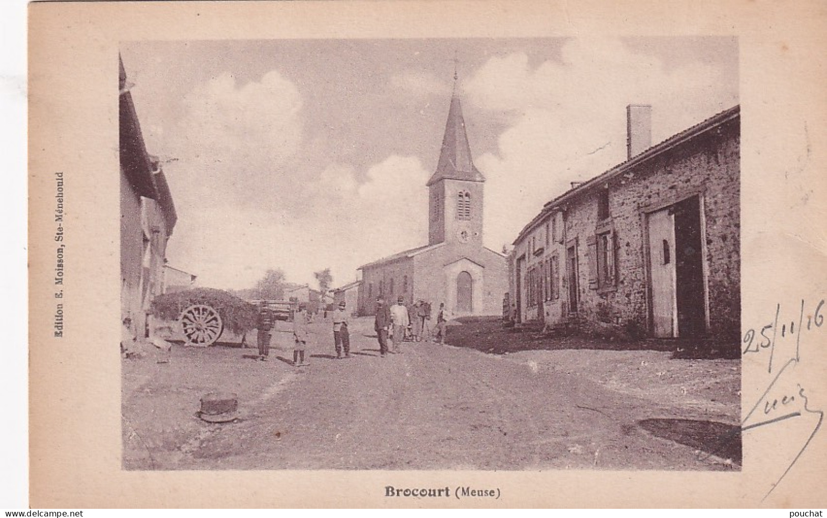 XU Nw-(55) BROCOURT - L' EGLISE - ANIMATION - SOLDATS - Sonstige & Ohne Zuordnung