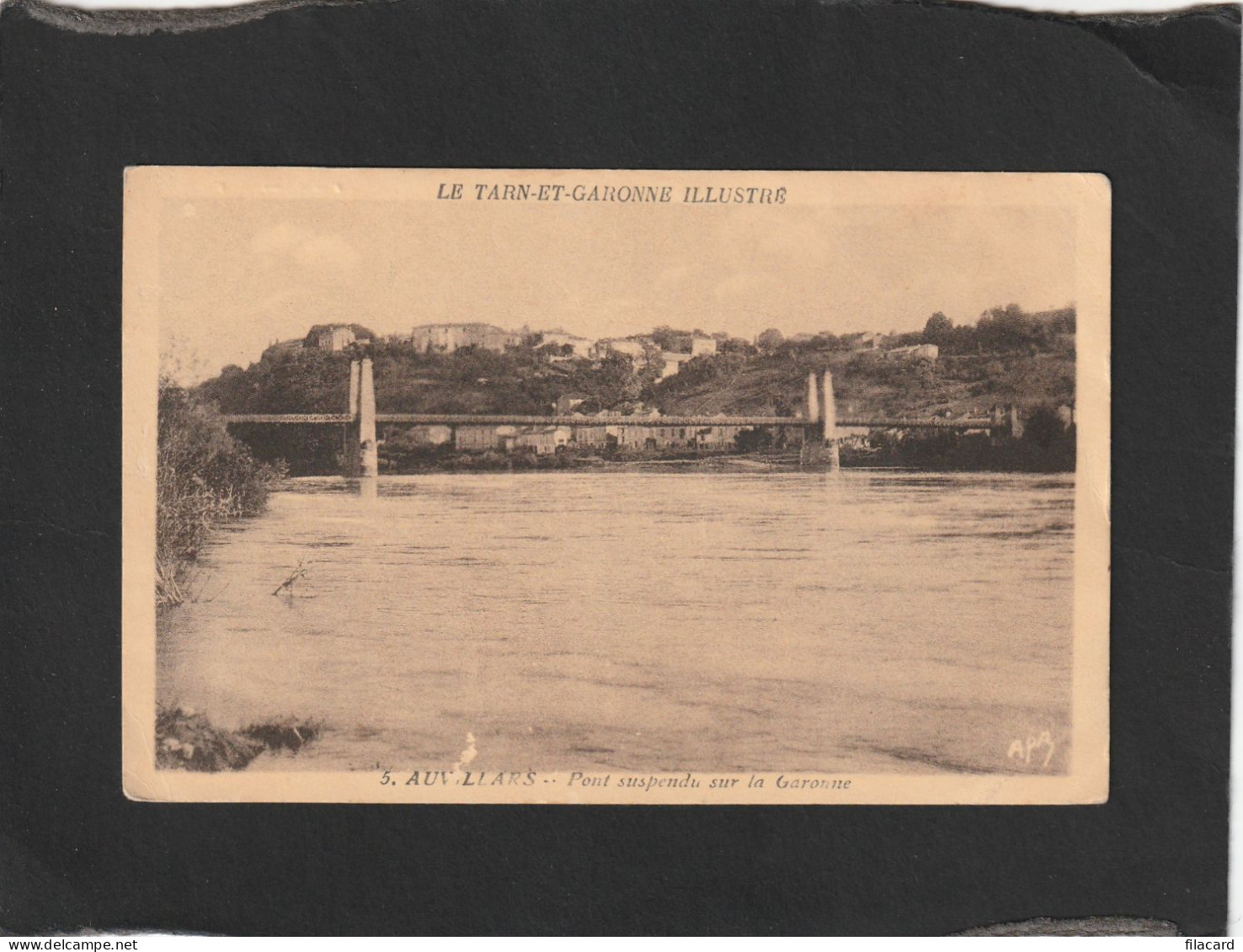 128761          Francia,      Auvillars,   Pont  Suspendu  Sur  La  Garonne,    NV(scritta) - Auvillar