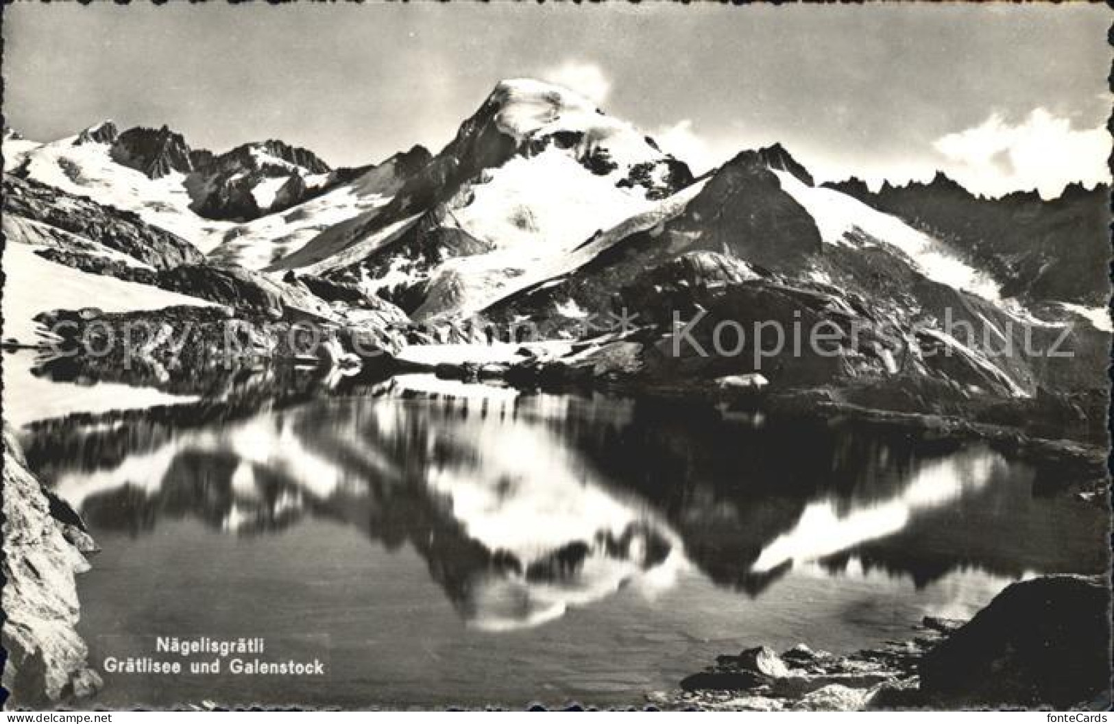 12024804 Grimsel Pass Naegelisgraetli Graetlisee Galenstock Seespiegelung Grimse - Sonstige & Ohne Zuordnung