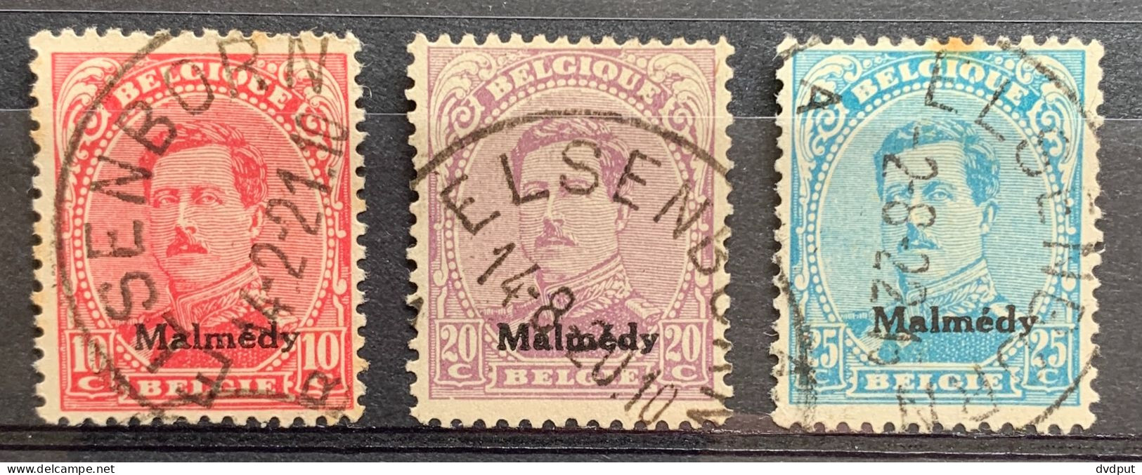 België, 1920, OC66+68+69, Gestempeld ELSENBORN - OC55/105 Eupen & Malmédy