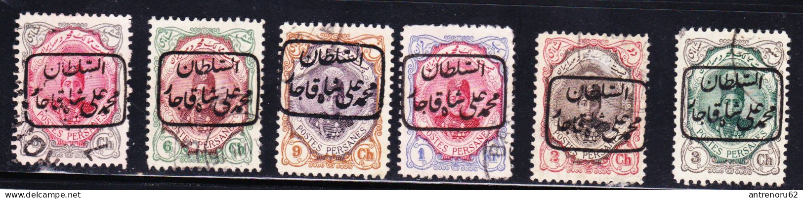 STAMPS-IRAN-1913-STAMPS-USED-SEE-SCAN-OVERPRINT - Iran