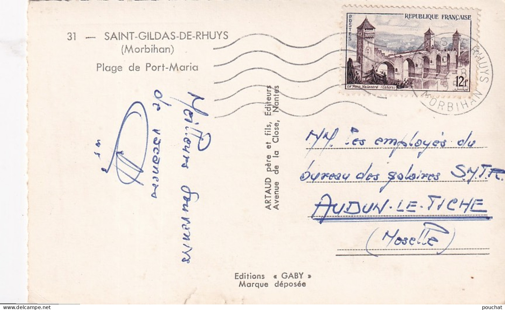 YO Nw-(56) SAINT GILDAS DE RHUYS - PLAGE DE PORT MARIA - VUE GENERALE - Sonstige & Ohne Zuordnung