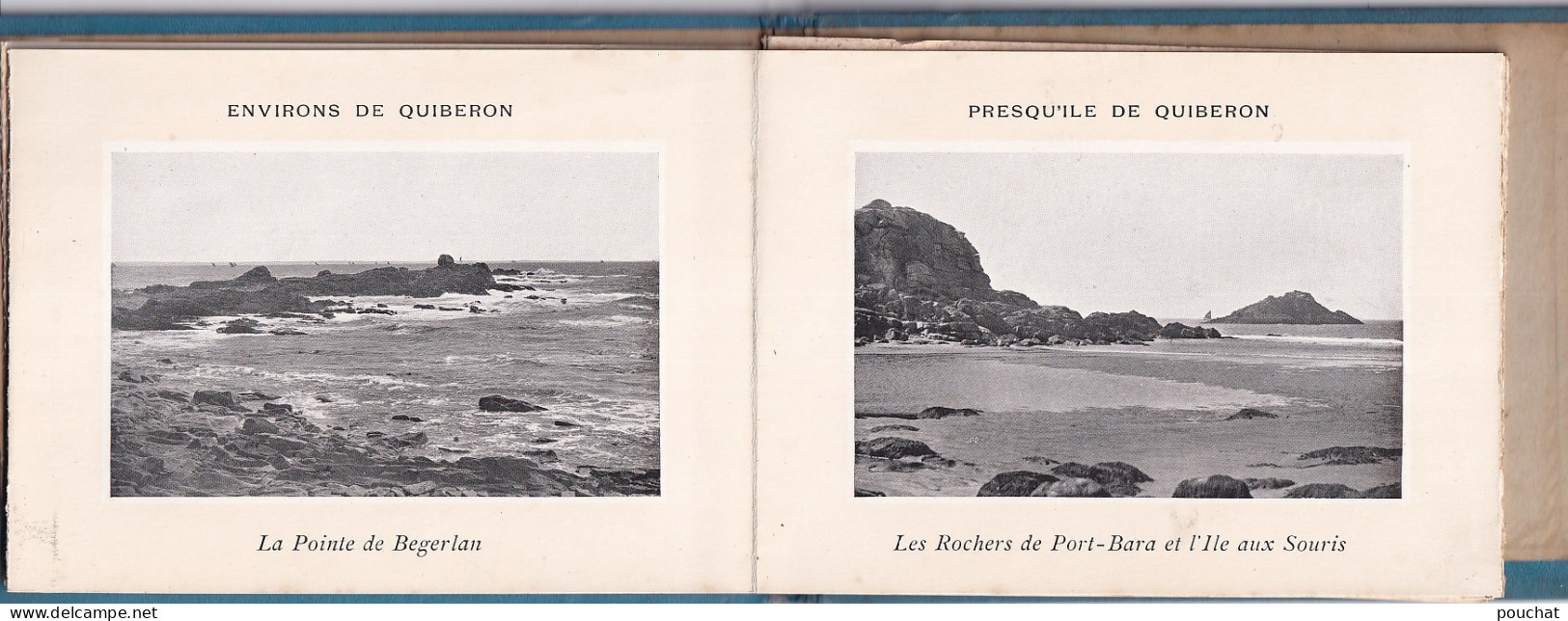 YO Nw-(56) PRESQU'ILE DE QUIBERON - LIVRET RIGIDE CARTONNE , DEPLIANT DE 12 VUES  - Tourismus