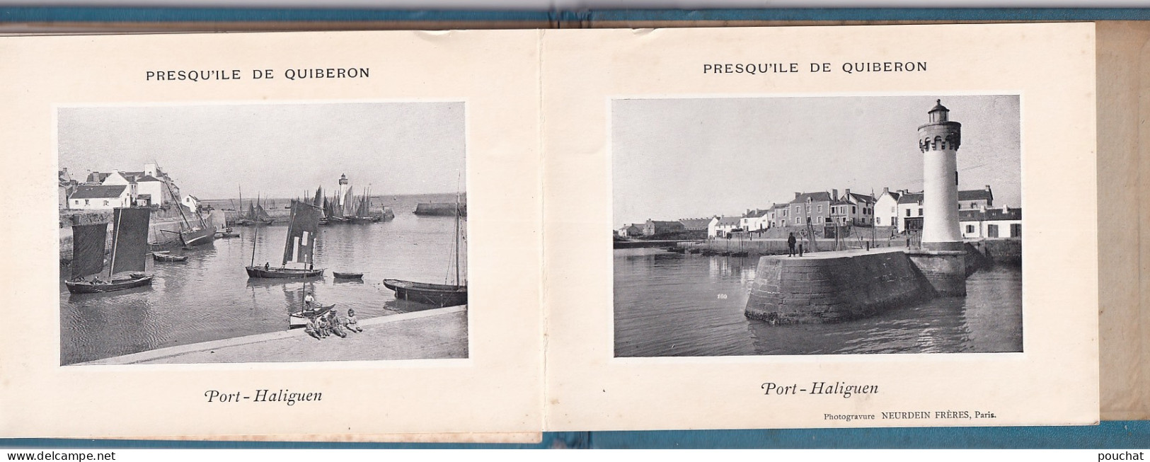 YO nw-(56) PRESQU'ILE DE QUIBERON - LIVRET RIGIDE CARTONNE , DEPLIANT DE 12 VUES 