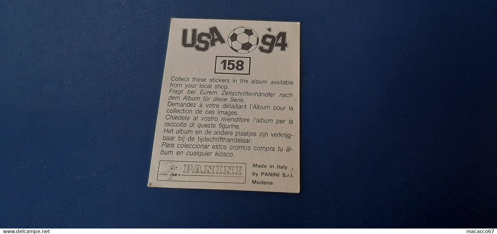 Figurina Panini WM USA 94 - 158 Ingesson Svezia - Italian Edition