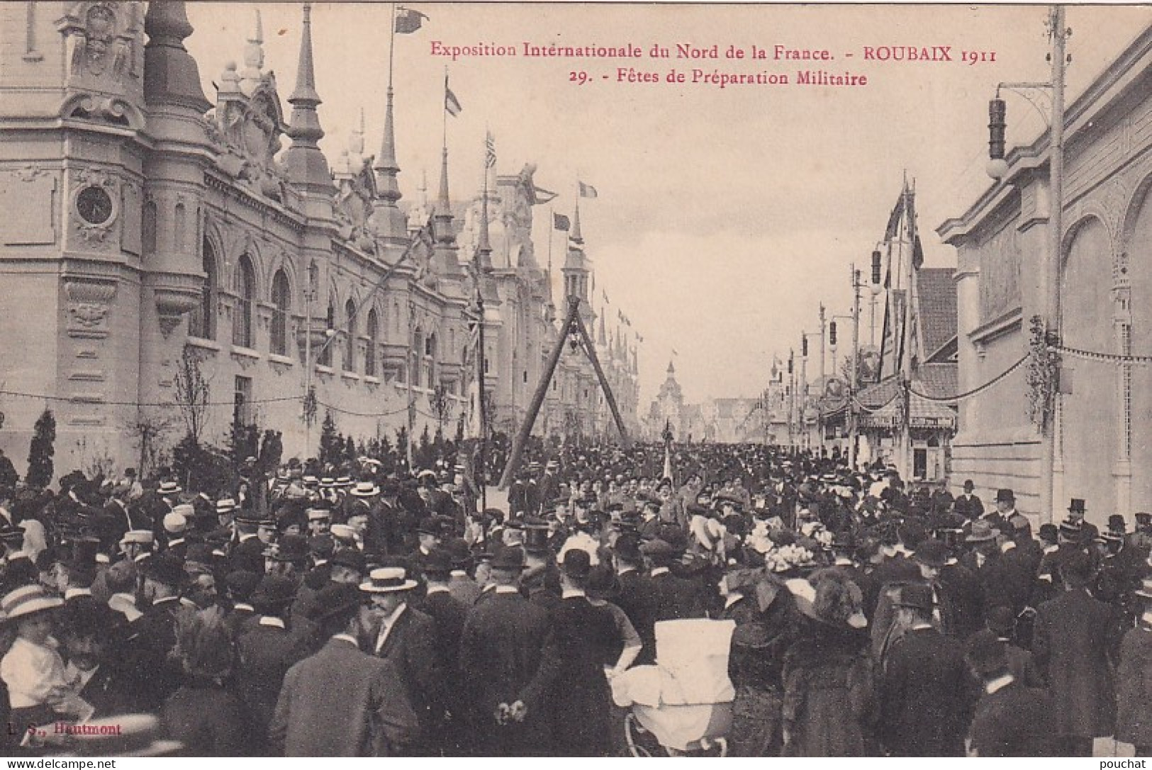 YO Nw-(59) ROUBAIX - EXPOSITION INTERNATIONALE DU NORD DE LA FRANCE 1911 - FETES DE PREPARATION MILITAIRE - Roubaix