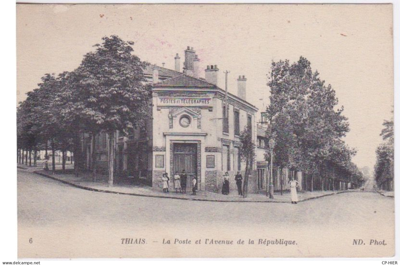 94 - THIAIS - LA POSTE PTT ET AVENUE DE LA REPUBLIQUE + CACHET HOPITAL AUXILIAIRE  MILITAIRE - Thiais