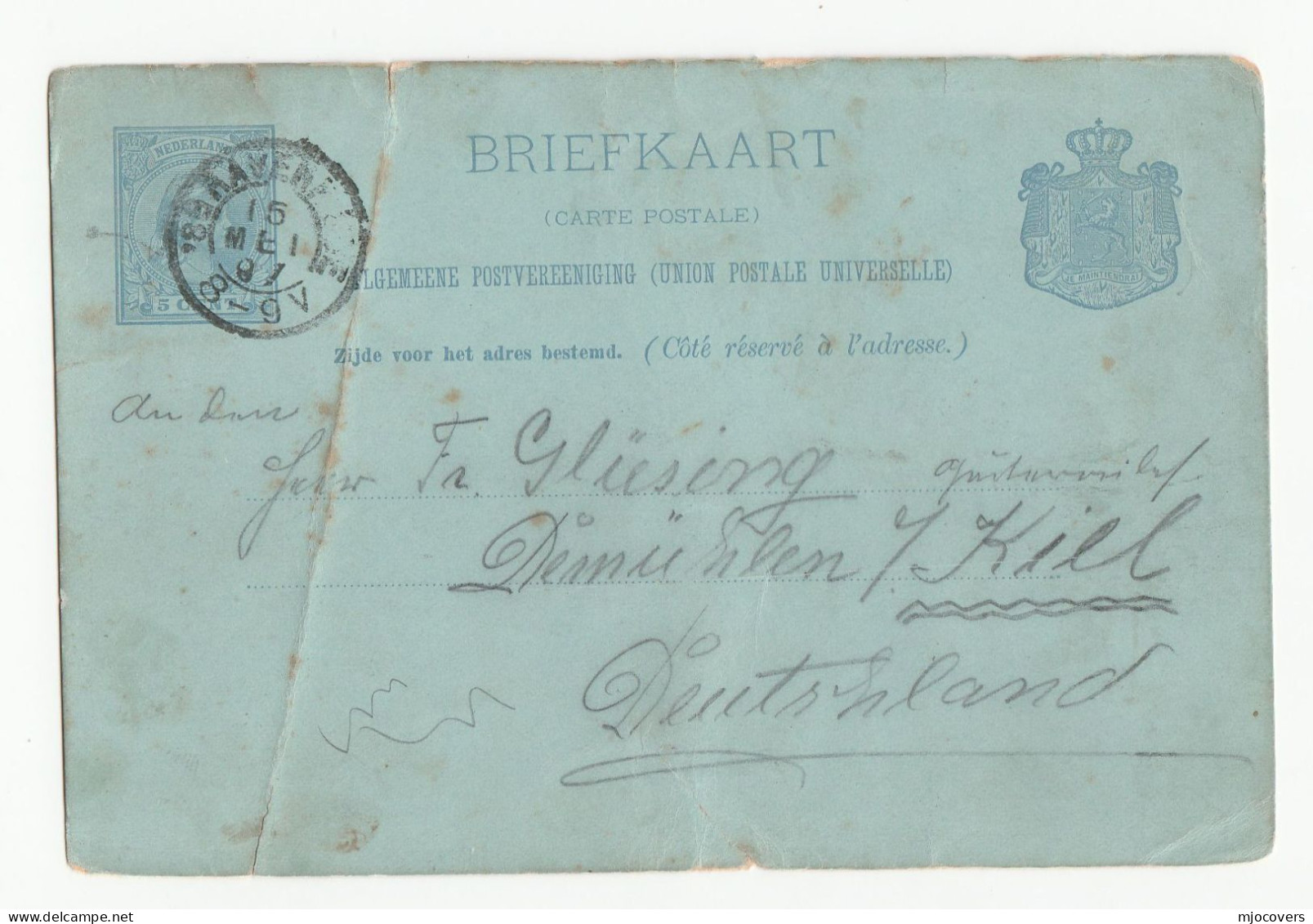 10  1886 - 1896 POSTAL STATIONERY CARDS Netherlands mostly to Germany cover stamps card