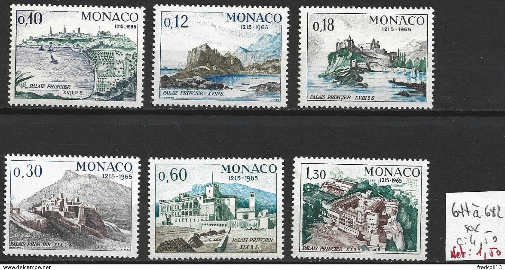 MONACO 677 à 682 ** Côte 4.50 € - Unused Stamps