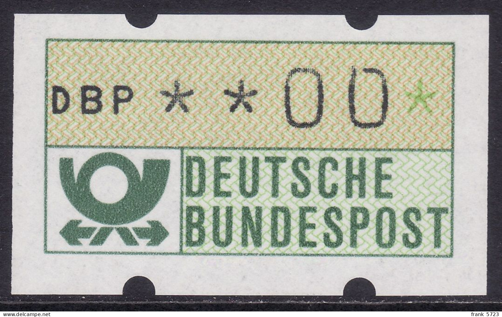 Bund: ATM MiNr. 1.1 Hu (Werteindruck **00) Postfrisch ** - Automatenmarken [ATM]