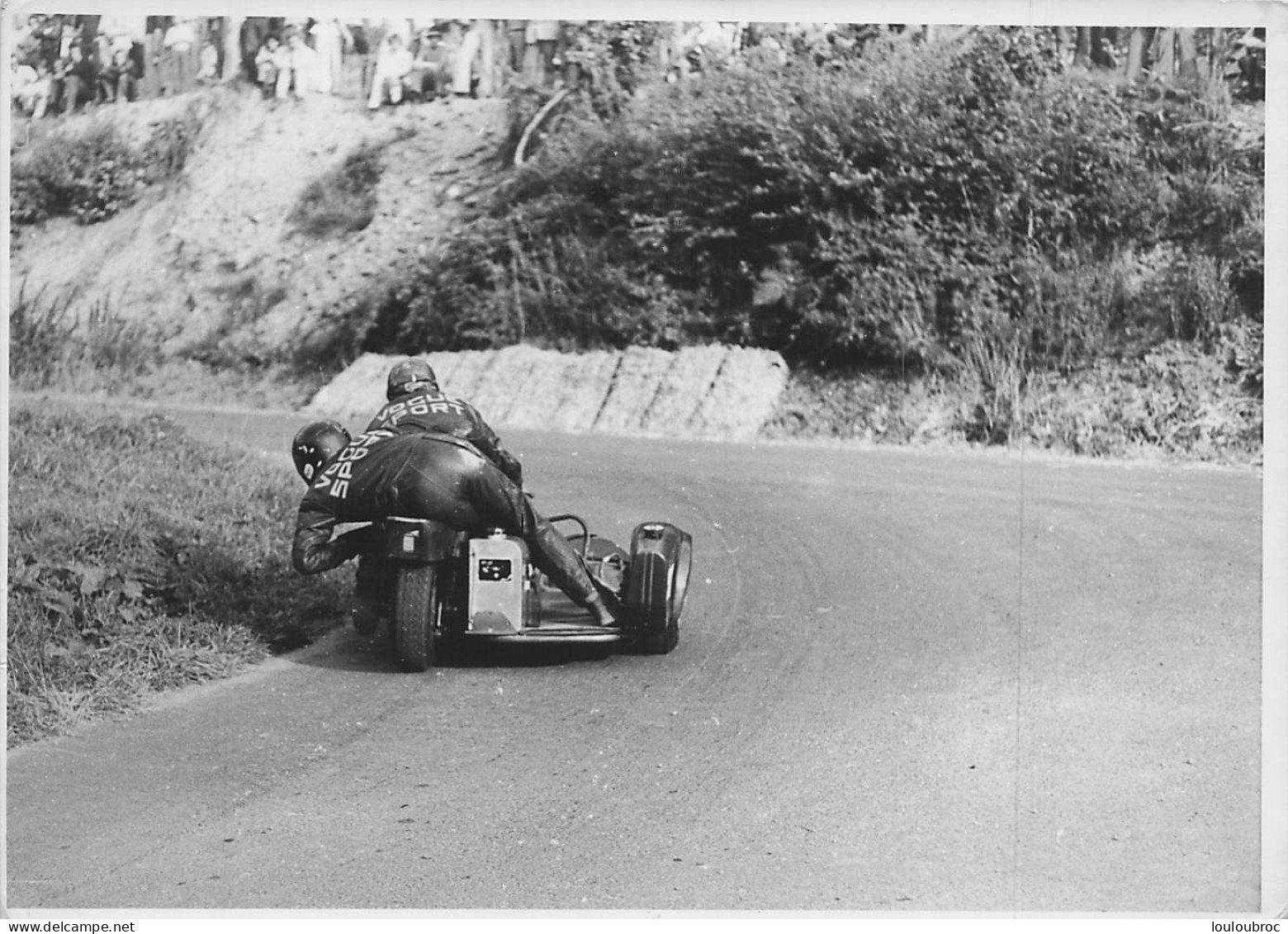 COURSE DE SIDE CAR AVEC PILOTES MOTOS VOGUE SPORT  PHOTO DE PRESSE ORIGINALE 18X13CM - Deportes