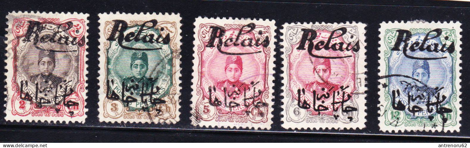 STAMPS-IRAN-1911-STAMPS-USED-SEE-SCAN-OVERPRINT - Iran