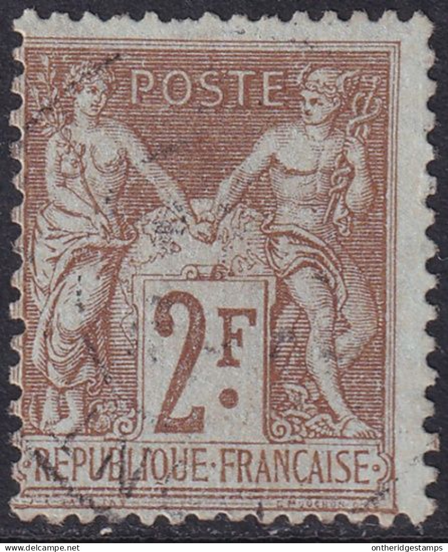 France 1900 Sc 108 Yt 105 Used Perf Damage At Top - 1898-1900 Sage (Tipo III)