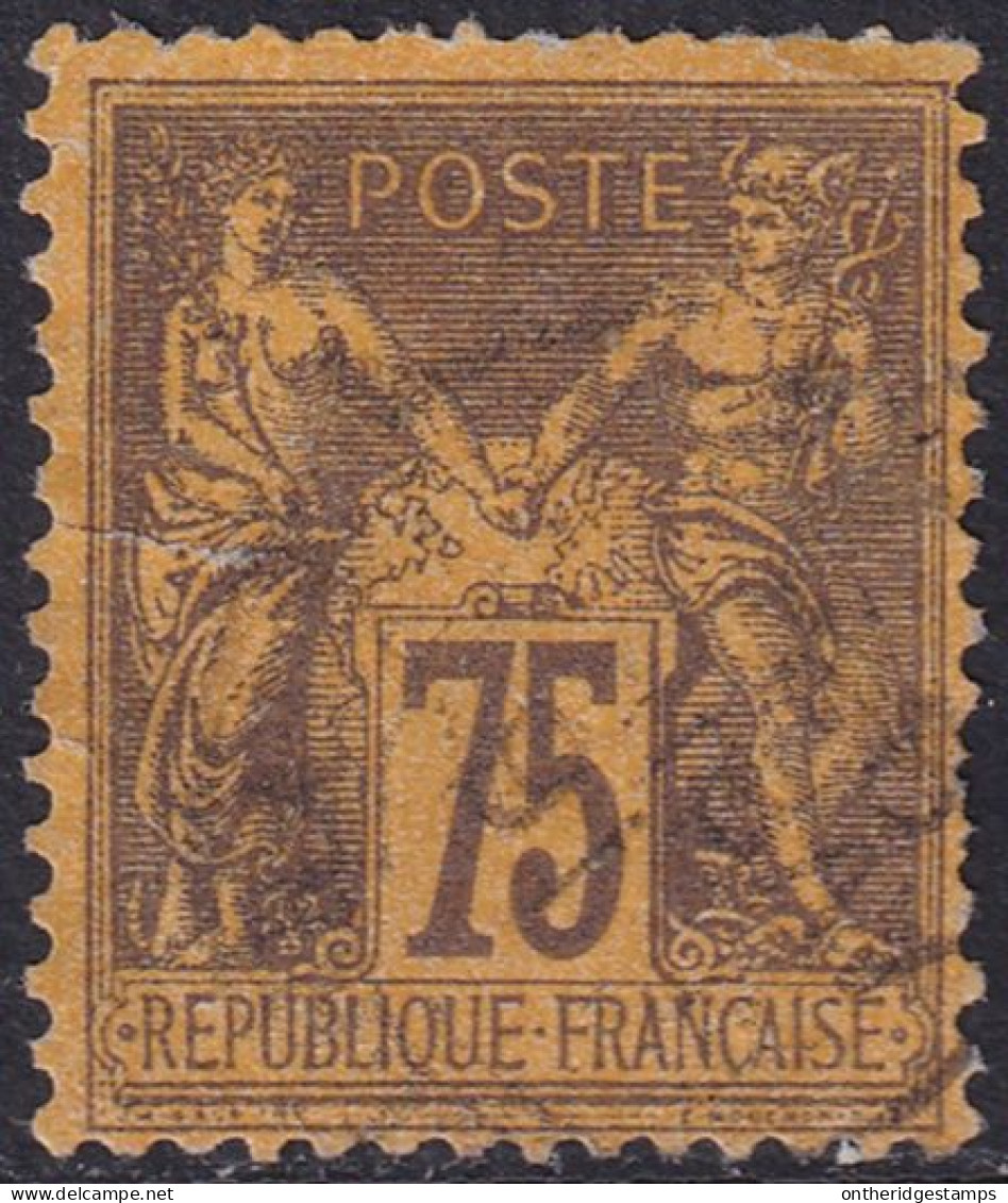 France 1890 Sc 102 Yt 99 Used Some Damaged Perfs - 1876-1898 Sage (Type II)