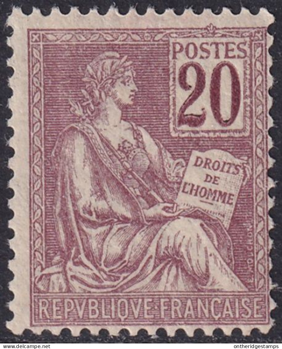 France 1900 Sc 118 Yt 113 MH* Small Thin At Top - 1900-02 Mouchon
