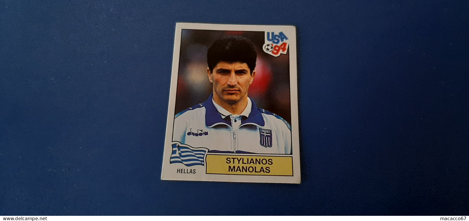 Figurina Panini WM USA 94 - 266 Manolas Grecia - Edición Italiana