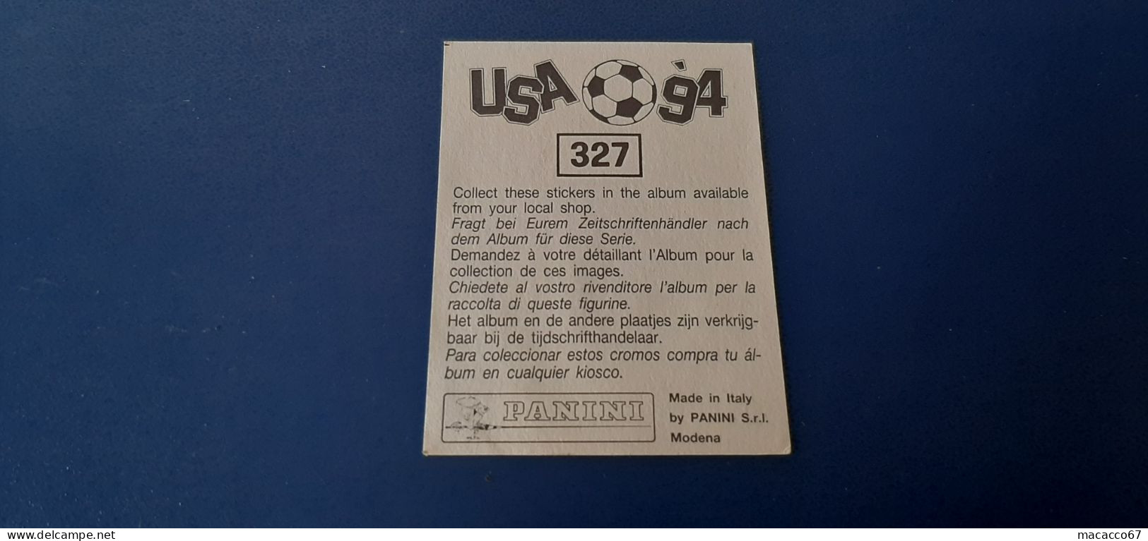Figurina Panini WM USA 94 - 327 McGrath Irlanda - Italienische Ausgabe