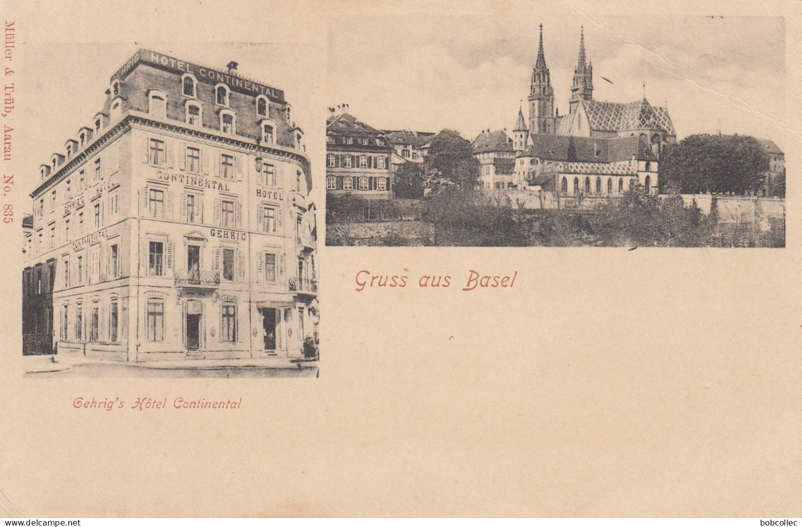 BASEL: Gruss Aus Basel - Gehrig's Hôtel Continental - Bâle