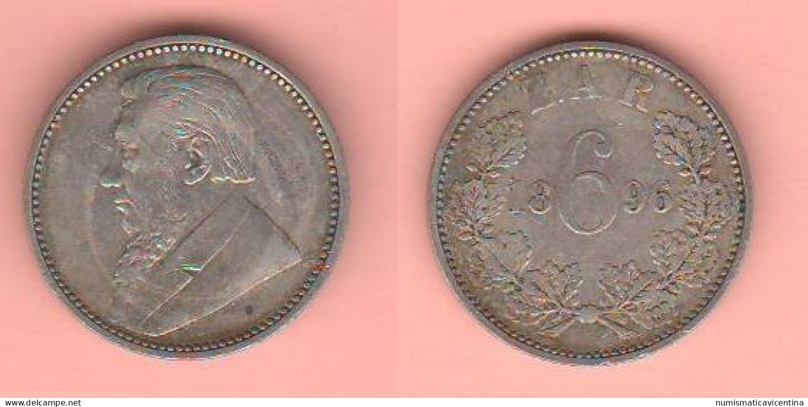 Sud Africa 6 Pence 1896 South Afrika Suide Zuid - South Africa