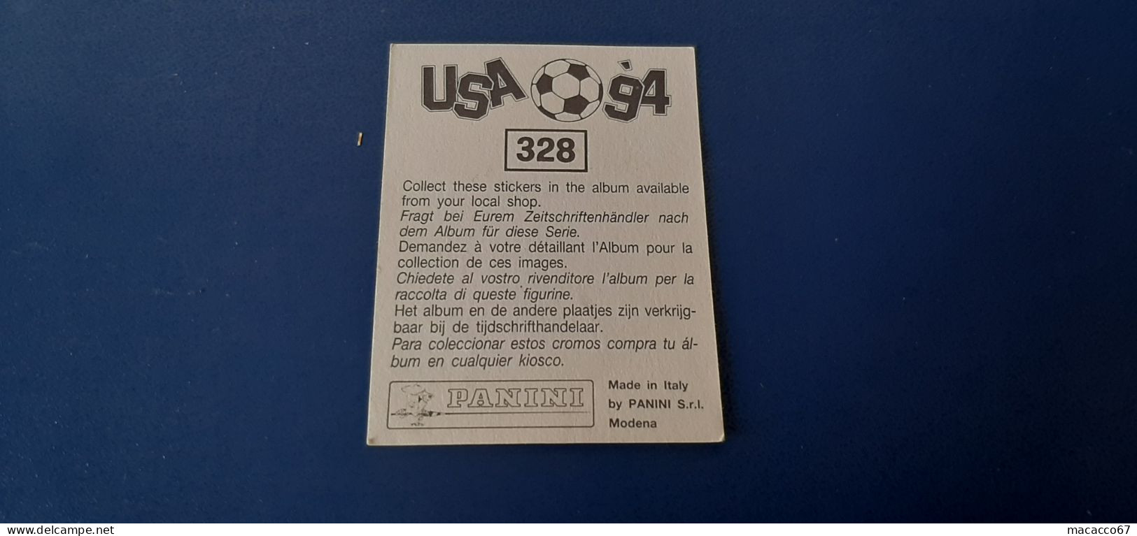 Figurina Panini WM USA 94 - 328 Staunton Irlanda - Italiaanse Uitgave