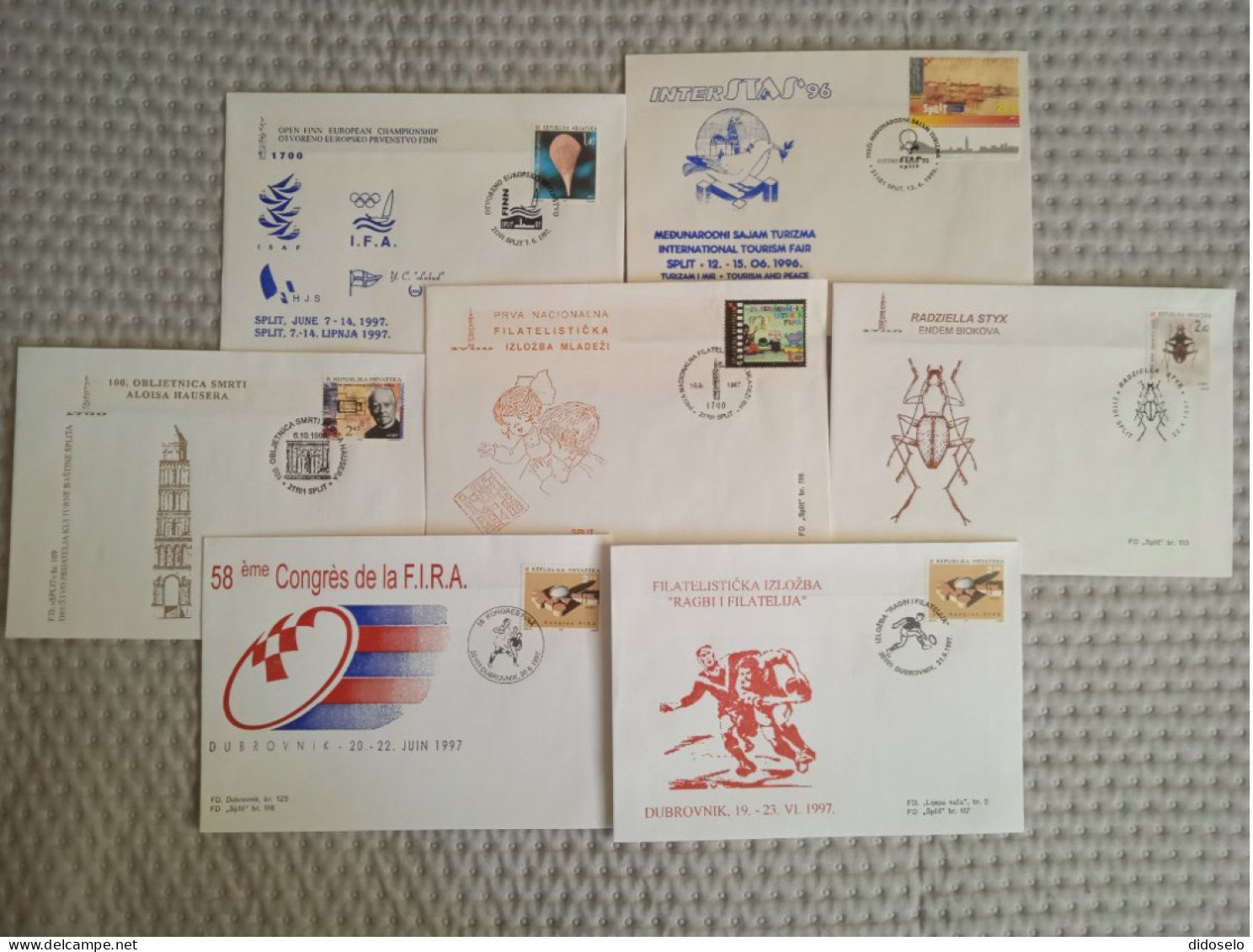 Croatia - Lot Of 7 Local Comm.covers With Topic Cancels - Croatie