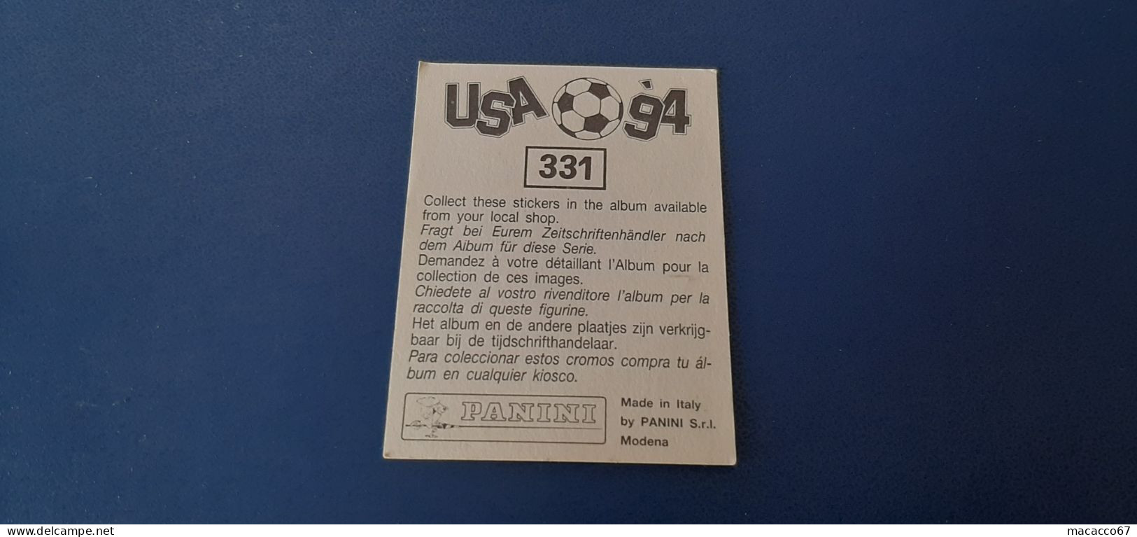 Figurina Panini WM USA 94 - 331 Townsend Irlanda - Edizione Italiana