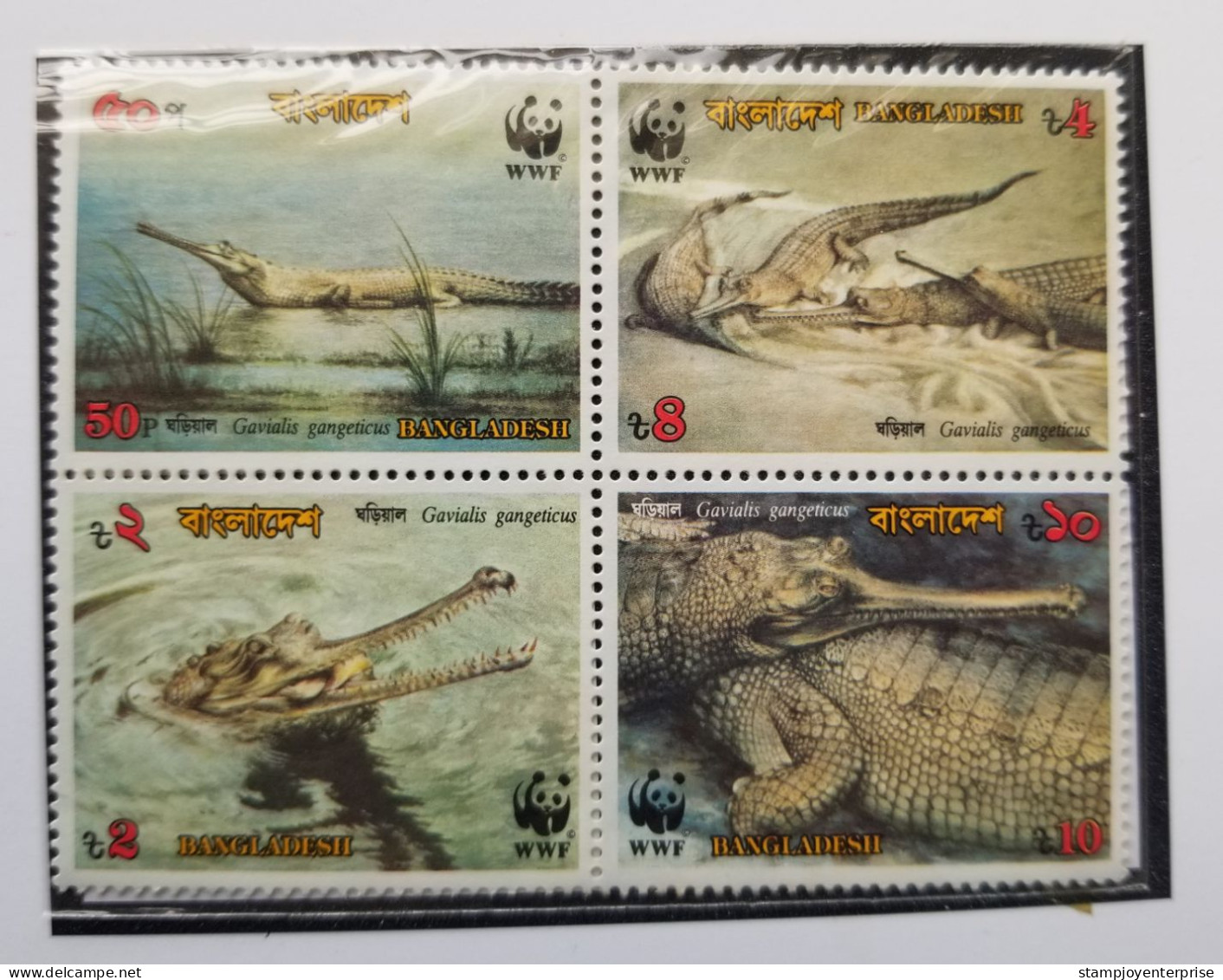 Bangladesh WWF Endangered 1990 Crocodile Monkey Hornbill (folder Set) MNH *see Scan - Bangladesch