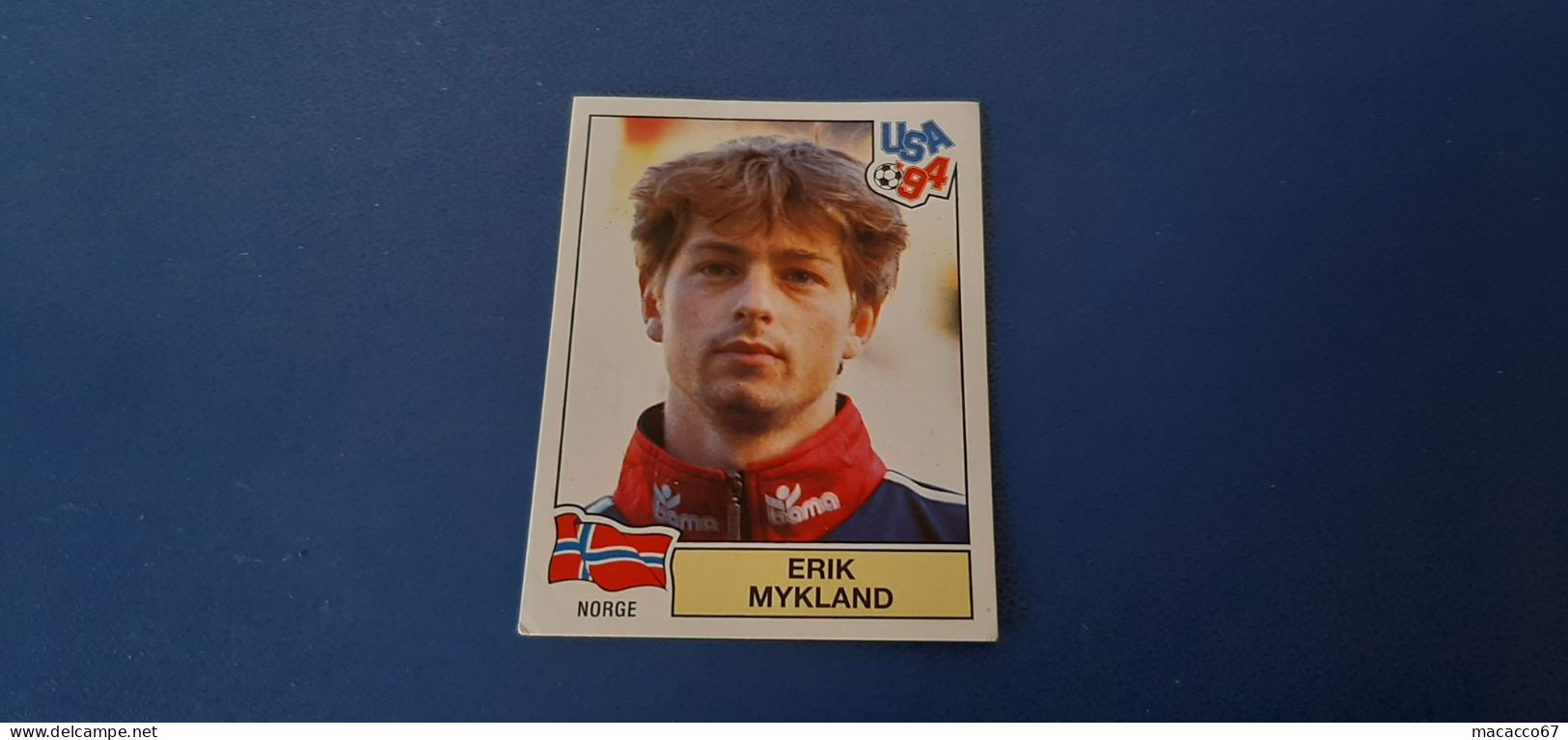 Figurina Panini WM USA 94 - 350 Mykland Norvegia - Edizione Italiana