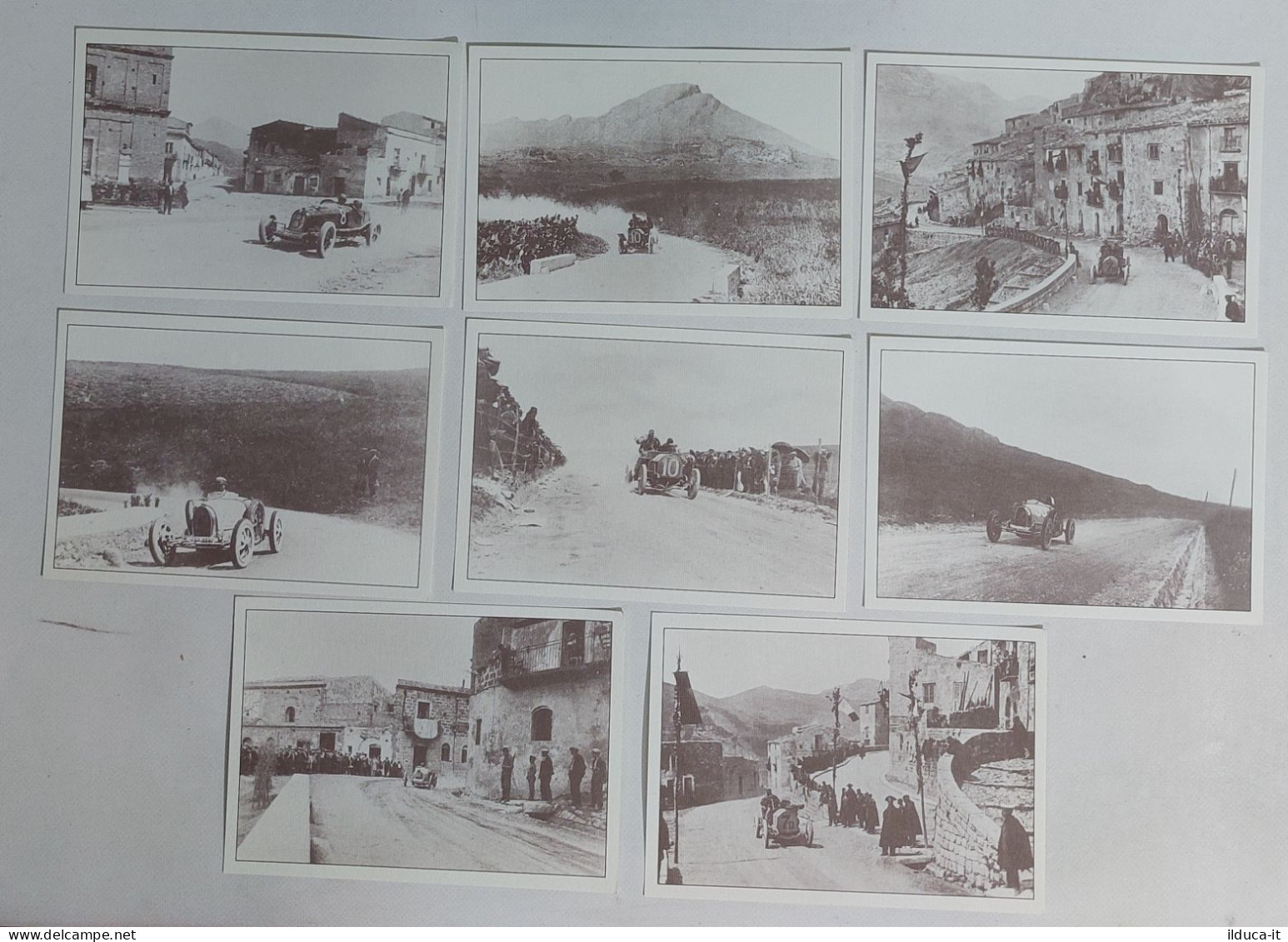 40151 Lotto 8 Cartoline - L'era Pionieristica Della Targa Florio - Collections & Lots