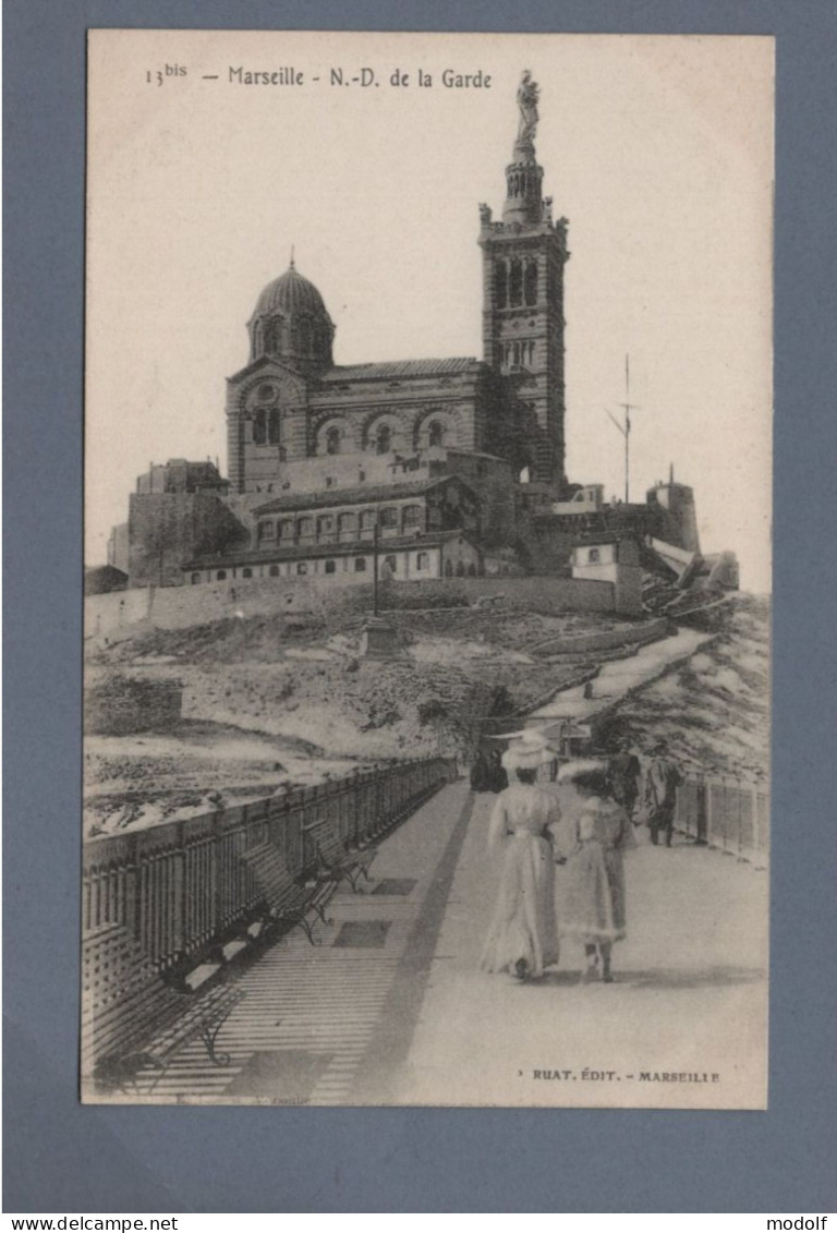 CPA - 13 - Marseille - N.-D. De La Garde - Animée - Non Circulée - Notre-Dame De La Garde, Lift En De Heilige Maagd