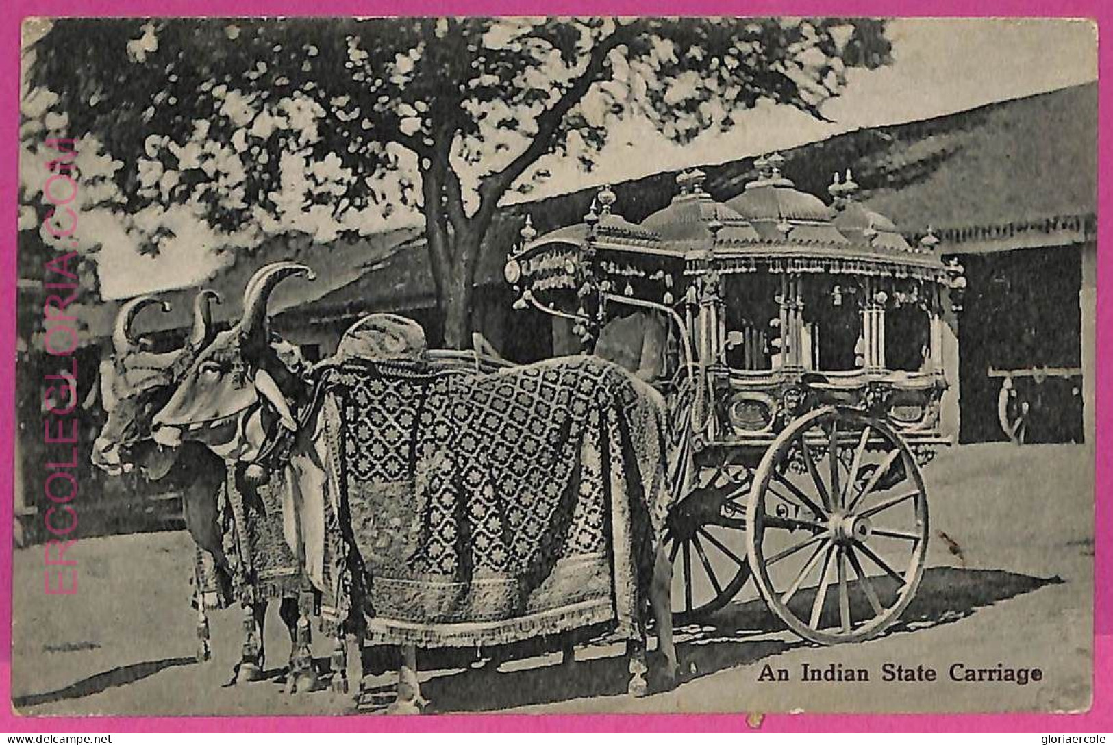 Ag3655 - INDIA - VINTAGE POSTCARD - Indian State Carriage, Ethnic - Indien
