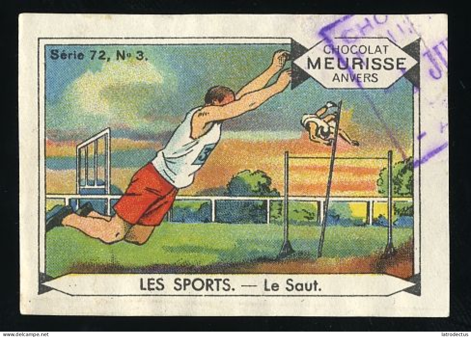 Meurisse - Ca 1930 - 72 - Les Sports - 3 - Le Saut, High Jump, Jumping - Andere & Zonder Classificatie