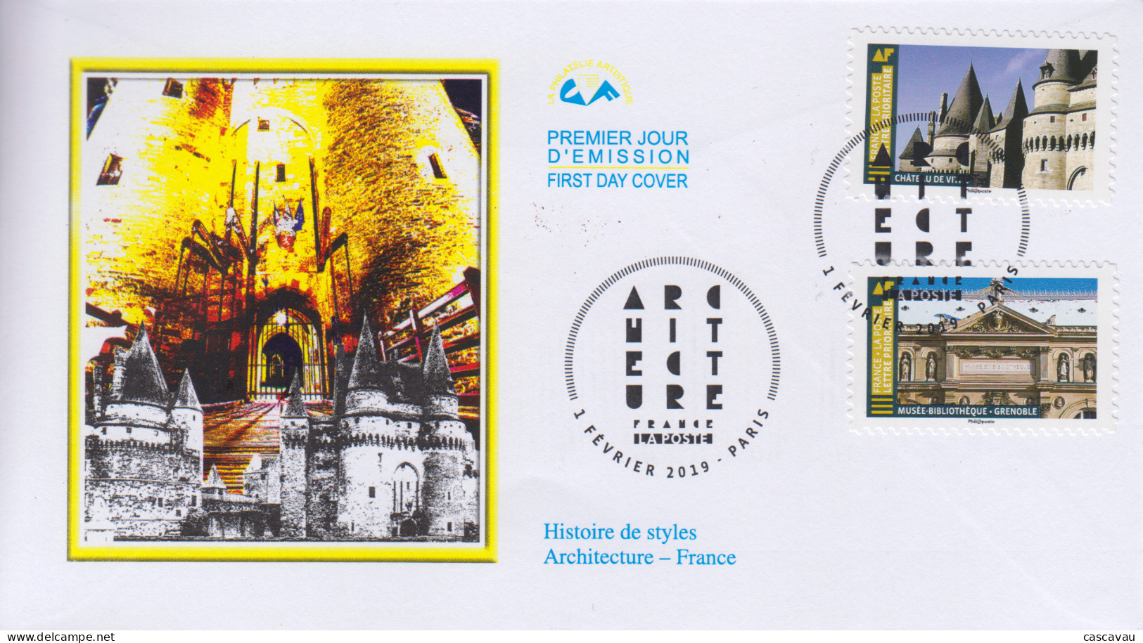 Enveloppe  FDC   1er  Jour   FRANCE    ARCHITECTURE    2019 - 2010-2019