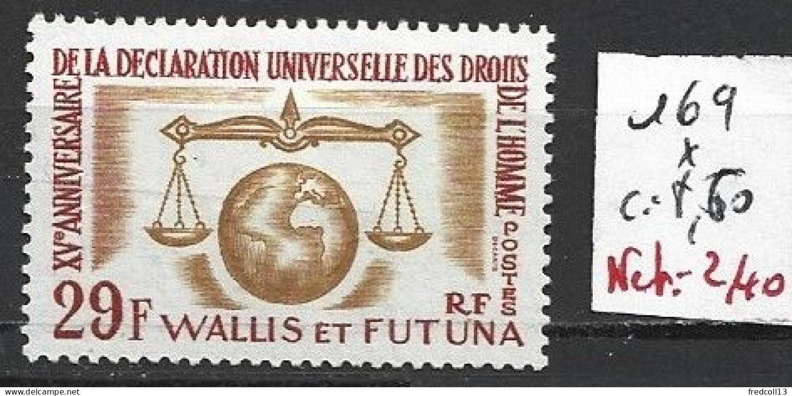 WALLIS ET FUTUNA 169 * Côte 8.60 € - Unused Stamps