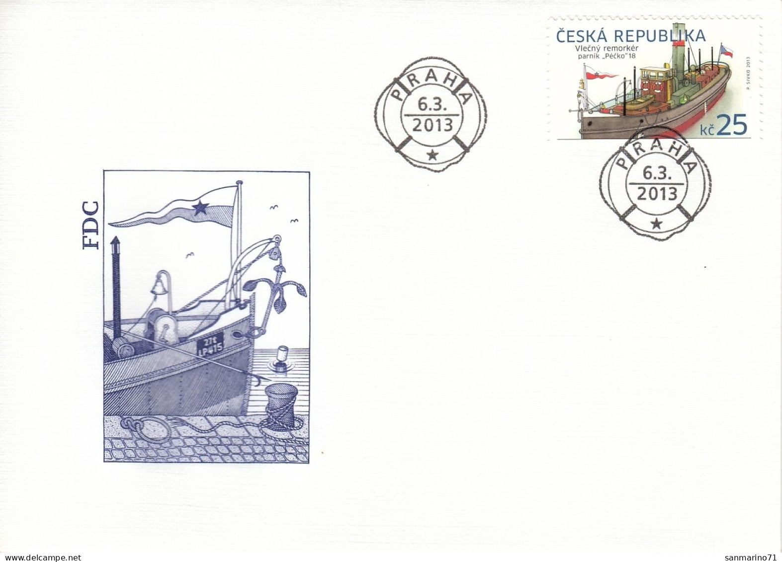 FDC CZECH REPUBLIC 757 - Ships