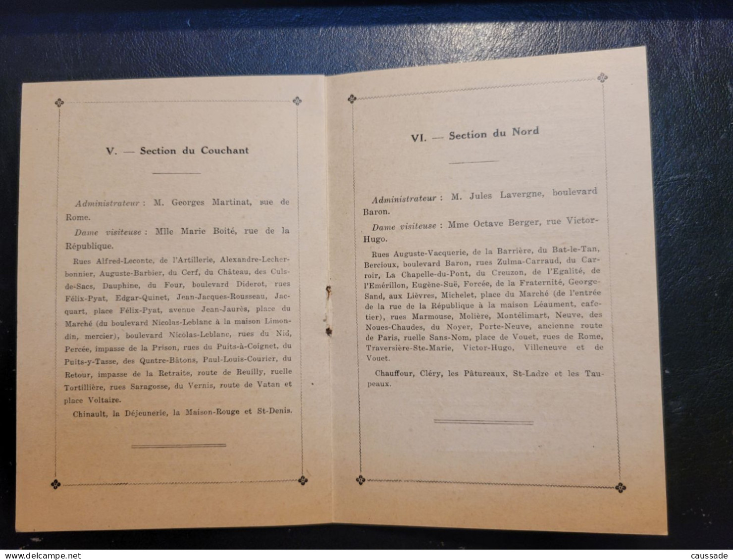 36 - ISSOUDUN - Fascicule "BUREAU De BIENFAISANCE" 8 Pages - 15.5 X 10.5 Cm - Issoudun