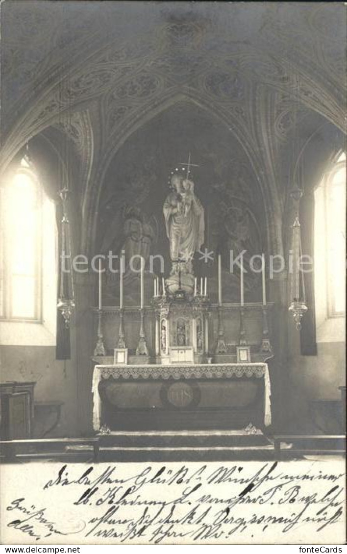 12021410 Luzern LU Inneres Der Kirche Altar Heiligenfigur Luzern - Sonstige & Ohne Zuordnung