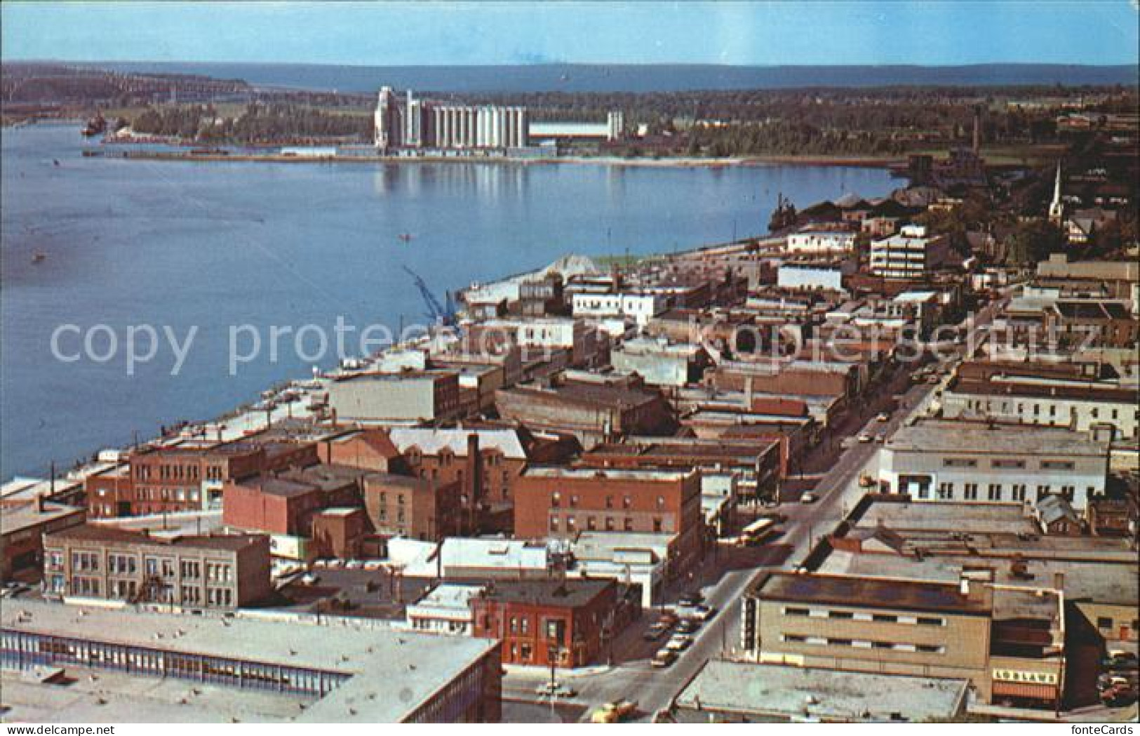 12021007 Sarnia Main Business Section St Clair River Aerial View Sarnia - Zonder Classificatie
