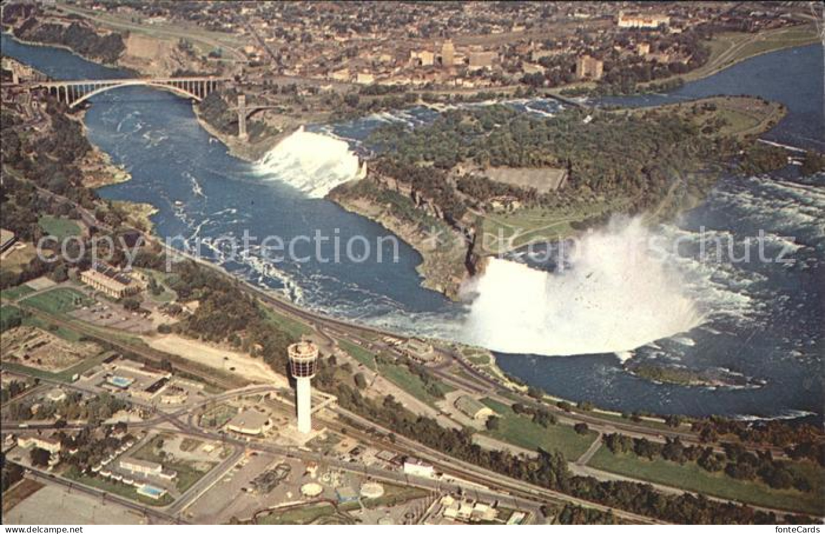 12020989 Niagara Falls Ontario Canadian Horseshoe Falls And American Falls Aeria - Zonder Classificatie