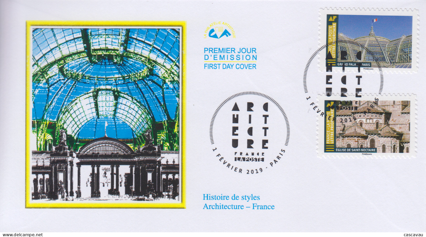 Enveloppe  FDC   1er  Jour   FRANCE    ARCHITECTURE    2019 - 2010-2019