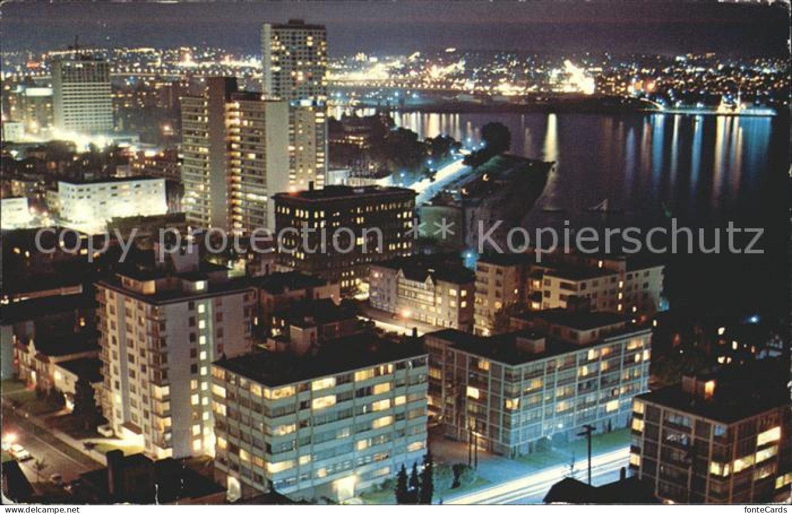 12020985 Vancouver British Columbia English Bay Apartment Area By Night Vancouve - Zonder Classificatie