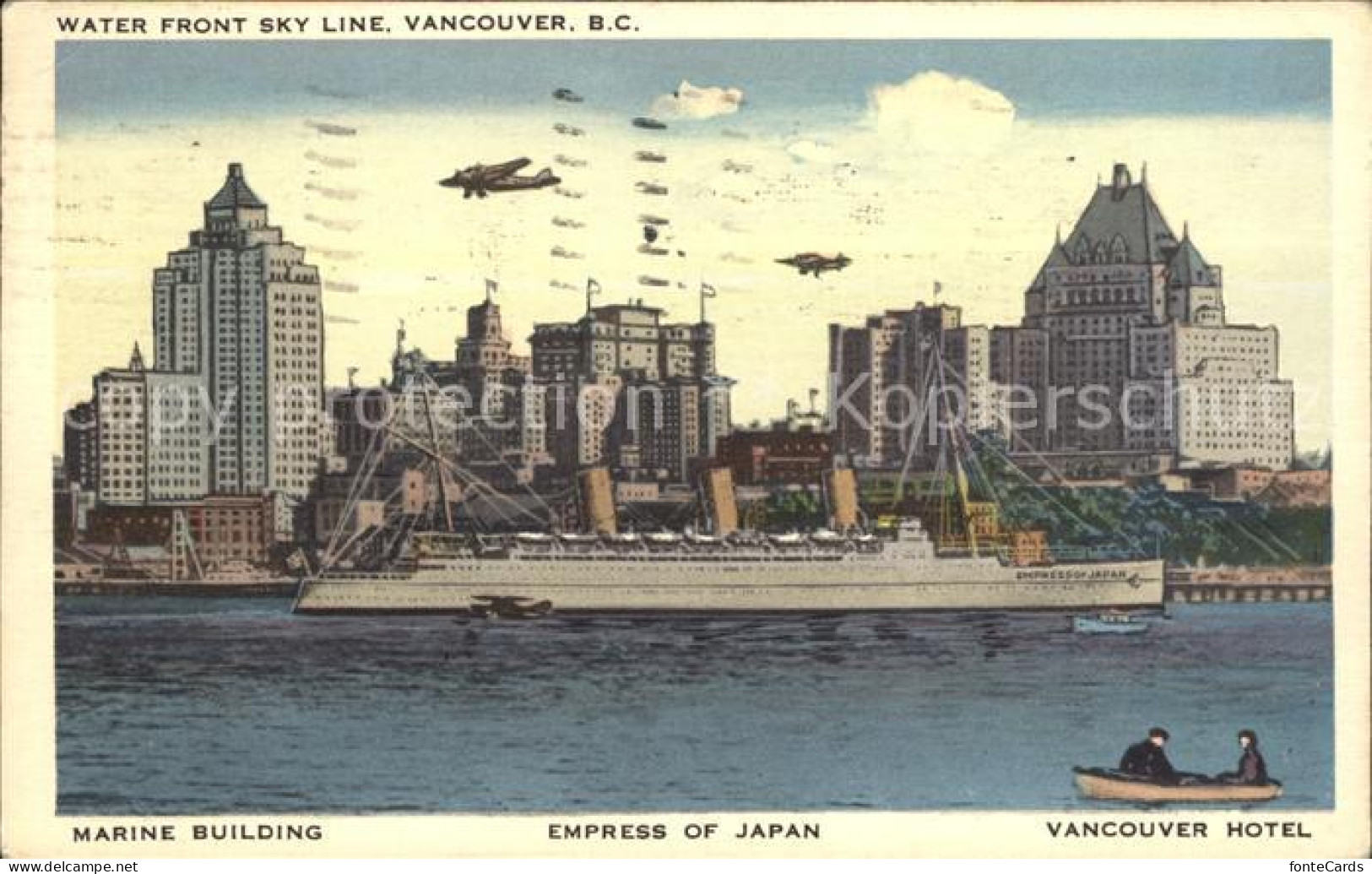 12020980 Vancouver British Columbia Water Front Sky Line Marine Building Empress - Ohne Zuordnung