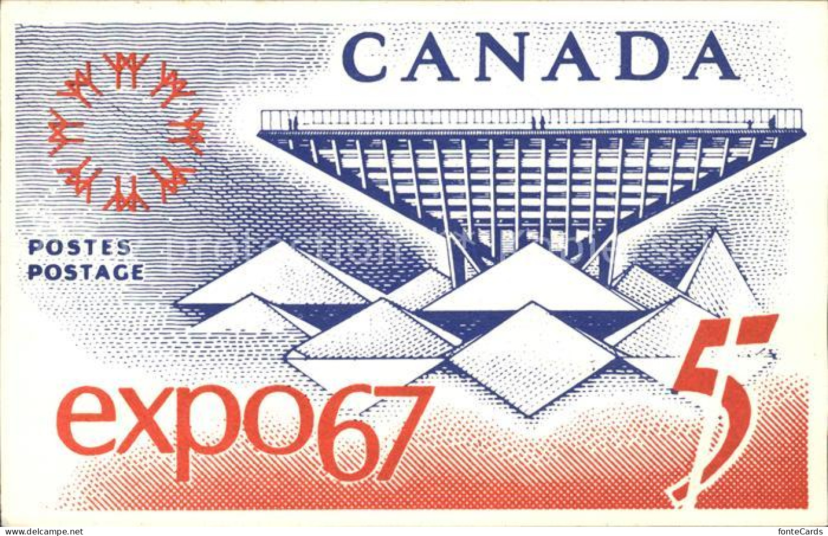 12020961 Montreal Quebec Expo 67 Canadian Pavilion Katimavik Stamp Sonderbriefma - Unclassified